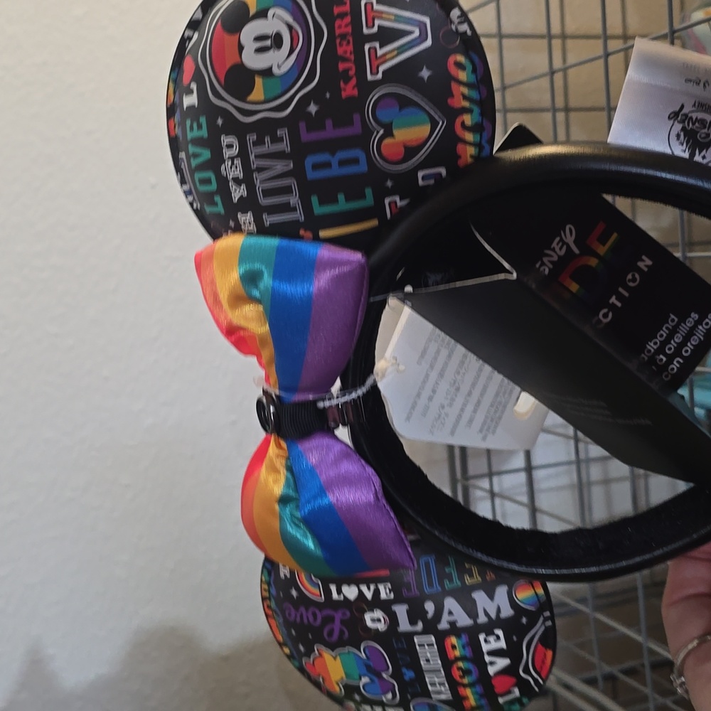 Disney Mickey love Minnie mouse ear Headband rainbow disneyland